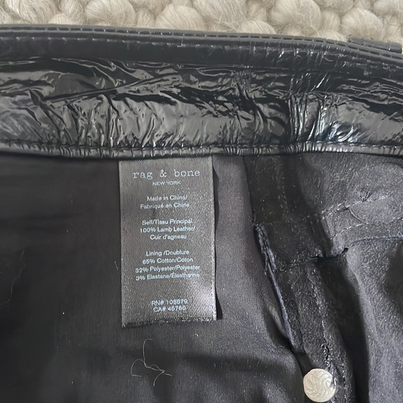 RAG & BONE, Glossy Patent leather mini skirt - Picture 4 of 5